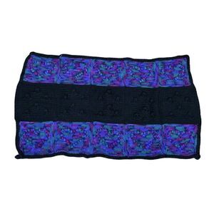 Vtg 90s Nevada Women's Correctional Lap Afghan Blanket 3D Flowers Hearts 45x26